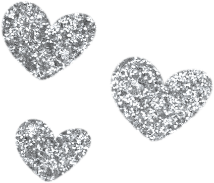 Silver Heart Glitter