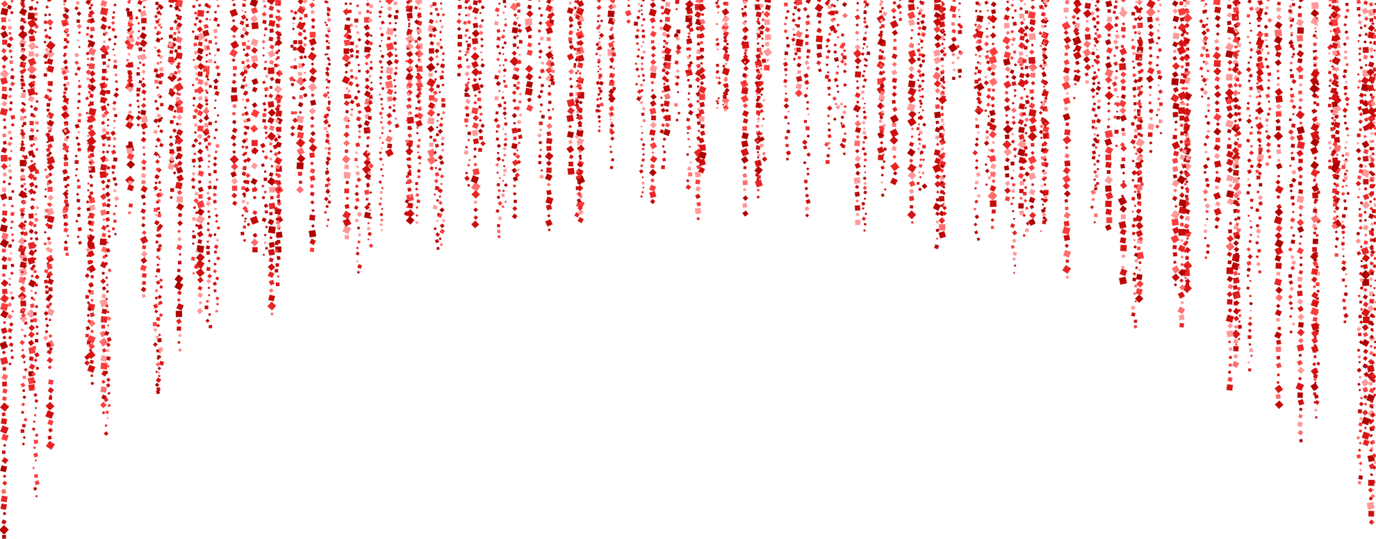 Red arc decoration glitter garland