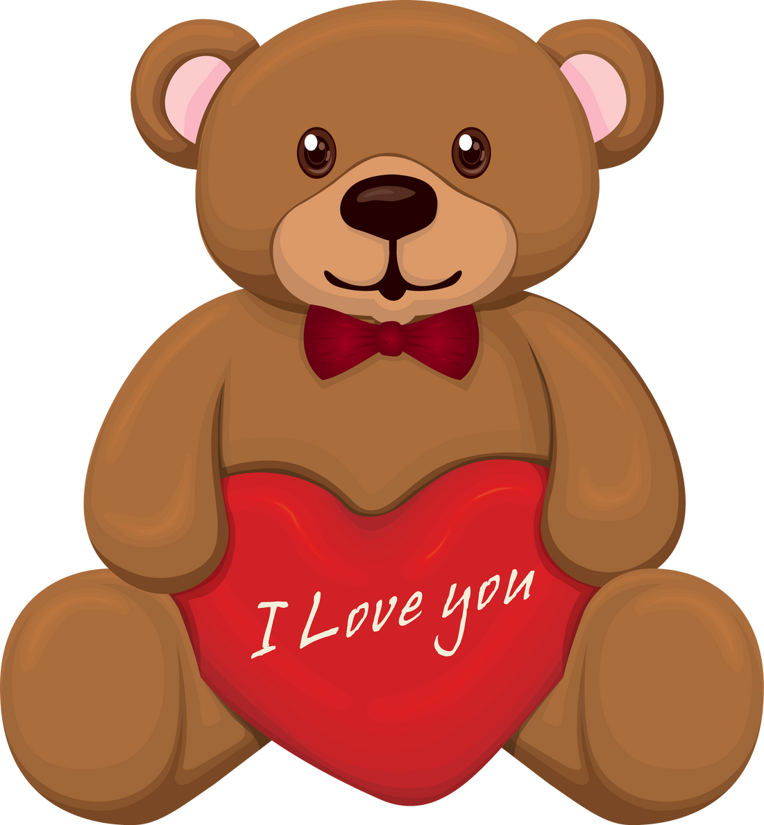 Valentine's Day Teddy Bear Illustration