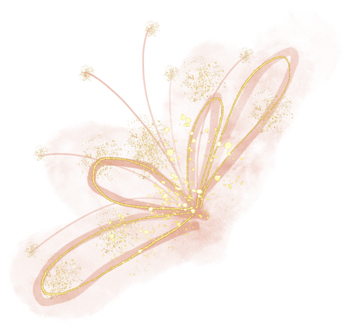 Light pink flower with gold lines