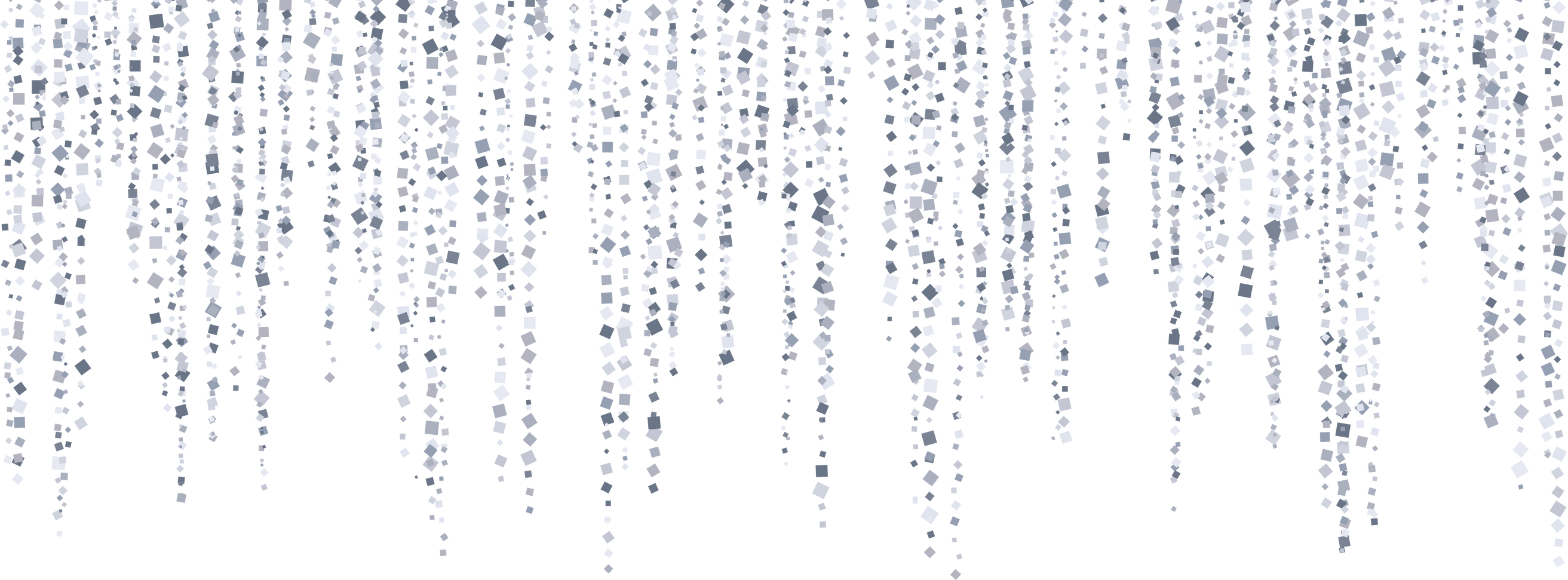 Silver glitter rain garland decoration
