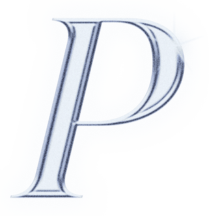 Dreamy Chrome Letter P Type Sticker