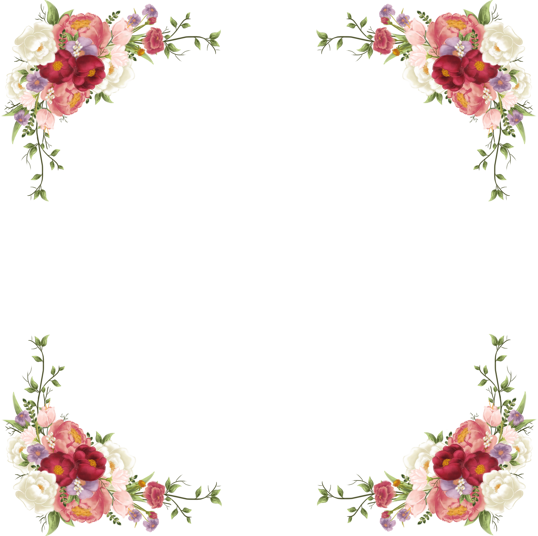 Floral Frame Illustration