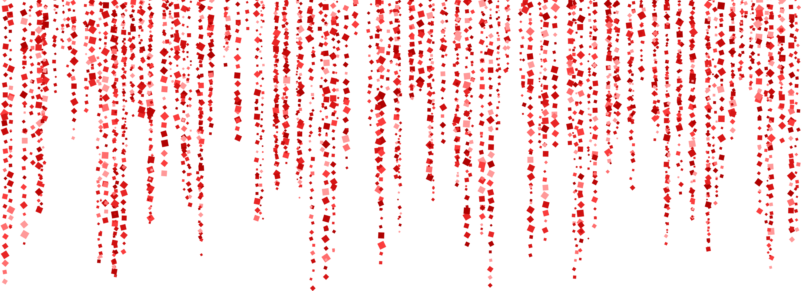 Red glitter rain garland decoration