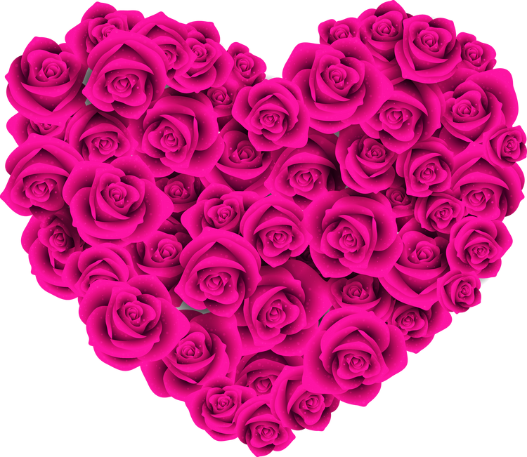 Heart Shaped Roses Illustration