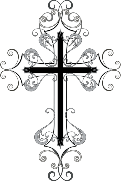 Gothic white cross