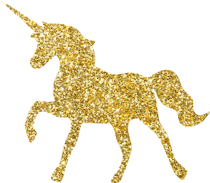Gold Glitter Horse Silhouette 